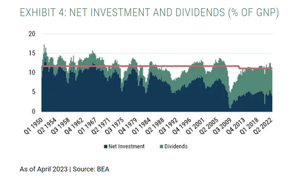 NET INVESTMENT AND DIVIDENDS (% OF GNP)