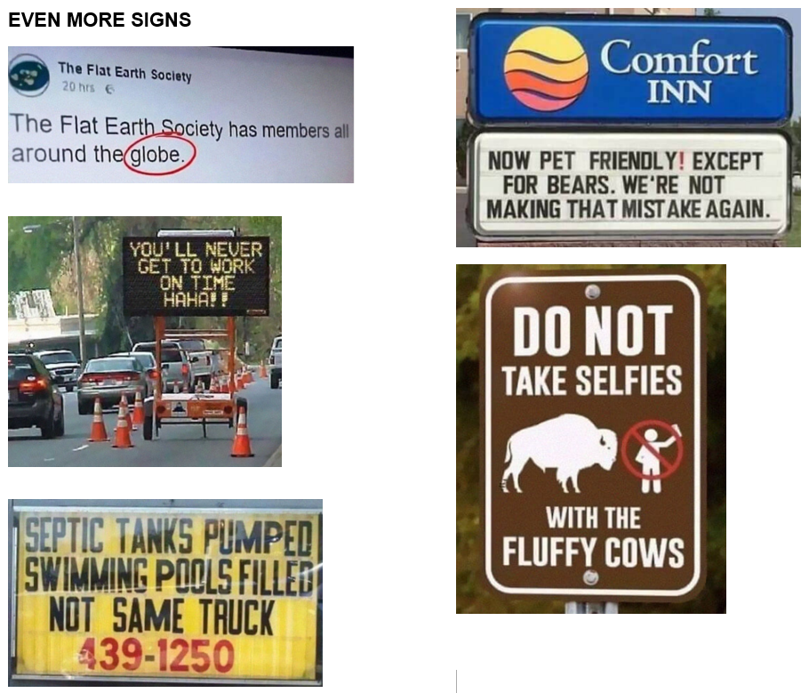 more signs