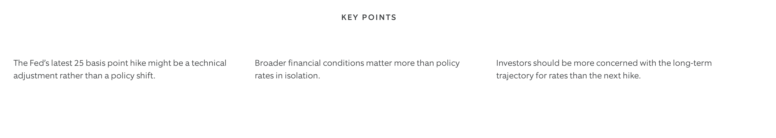 key points
